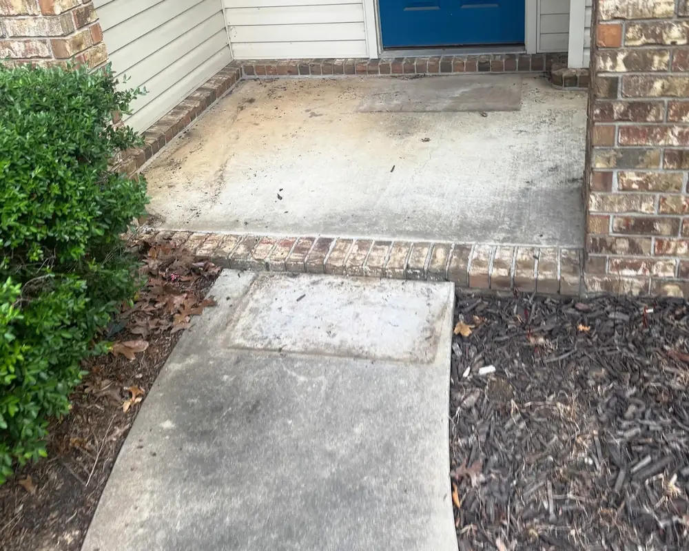 Porch and walkway before